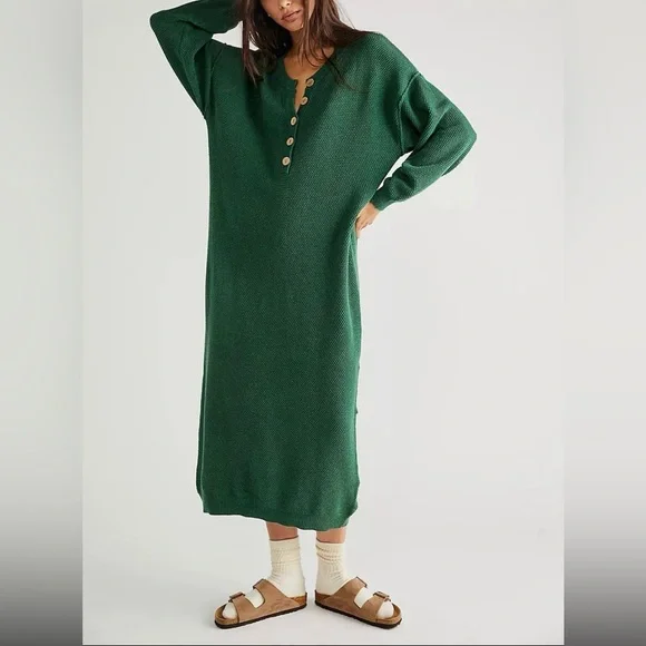Free People Hailee Sweater Midi Dress - Picture 1 of 4